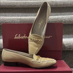 Salvatore Ferragamo Women's Tan Loafers